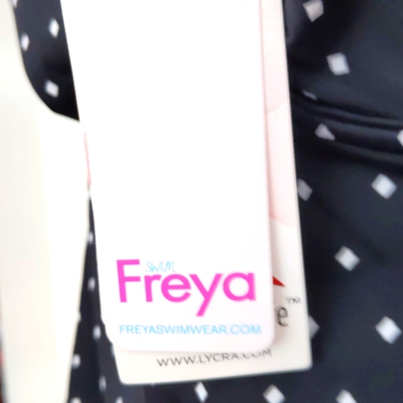 Freya Jewel Cove Underwire, Bra Size Tankini Top. Black/White. Multiple Sizes. - Picture 3 of 7